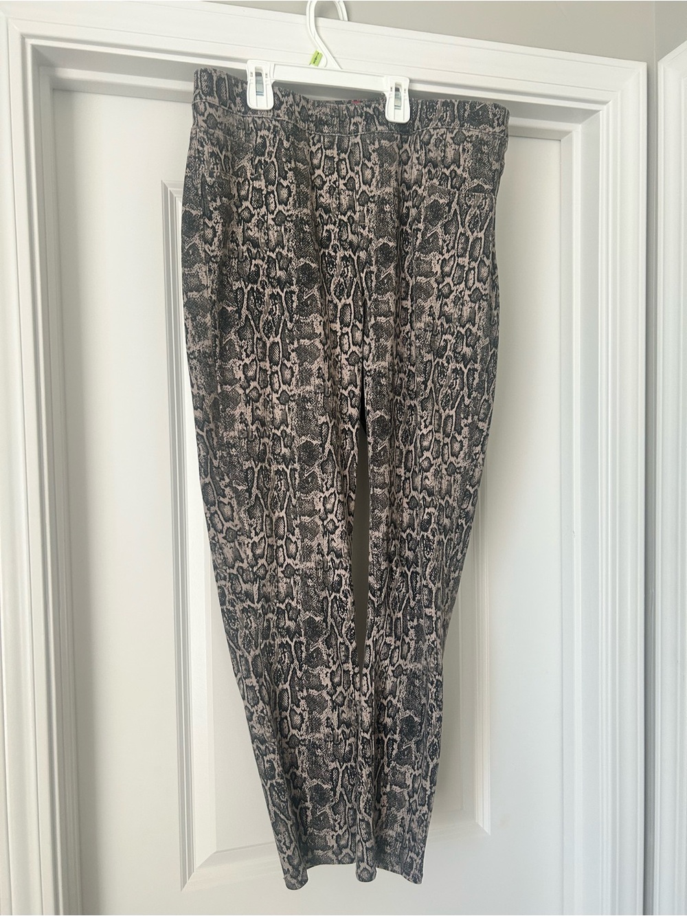 Spanx Snake Print High-Waist Pants - Neutral Tones
